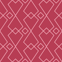 Red and pale pink geometric ornament. Seamless pattern