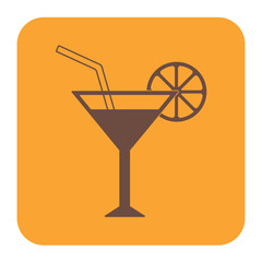 Cocktail glass sign with martini vodka  icon