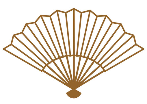 お正月｜扇子（線画）｜Japanese Folding fan
