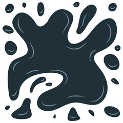 Black splash on a white background. Vector illustration
