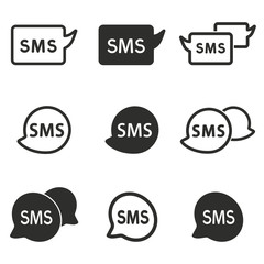 SMS icon set.