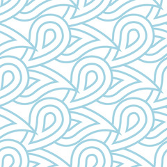 Geometric seamless pattern. Pale blue ornamental design