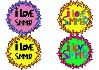 the inscription I love summer