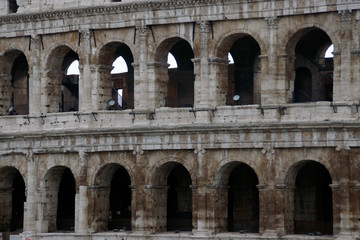 Rome (Italy). Exterior of the Coliseum in Rome