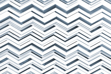 Geometric zig zag pattern background. 3D rendering