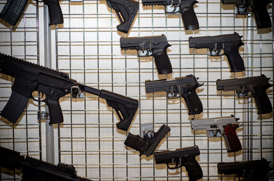 Gun Wall Rack With Rifles