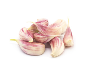 Garlic on a white background