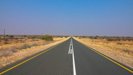 Fototapeta na wymiar Nationalstraße durch Namibia