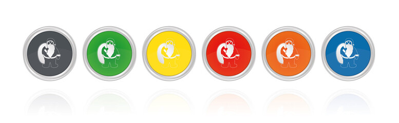 Weihnachtsmann - Silberne Buttons