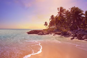 Fotobehang Tulum Caribbean beach in Riviera Maya © lunamarina