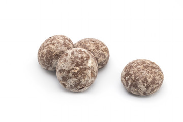 Dutch cookie for Sinterklaas holiday on a white background