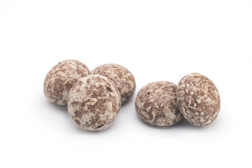 Dutch cookie for Sinterklaas holiday on a white background