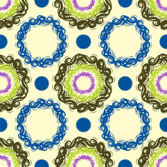 Seamless abstract floral pattern,mandala pattern