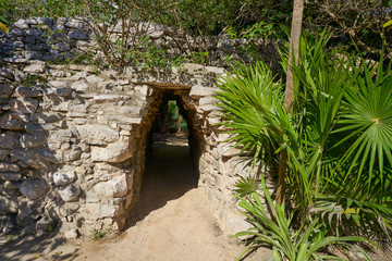 Tulum Mayan arch in Riviera Maya Mexico