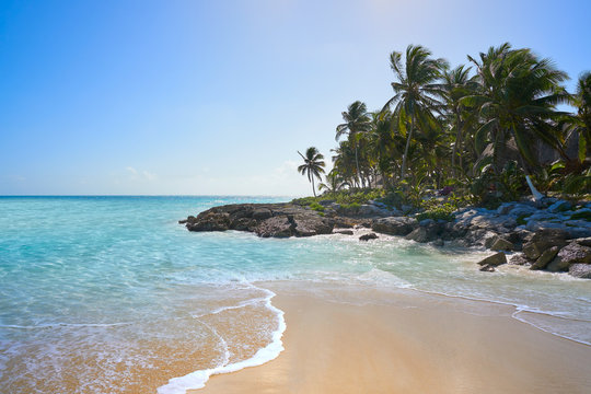 Tulum Caribbean beach in Riviera Maya