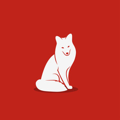 Fototapeta premium Red fox symbol 