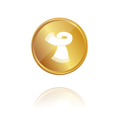 Schal - Gold Münze mit Reflektion