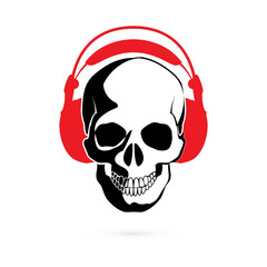 Skull with Headphones