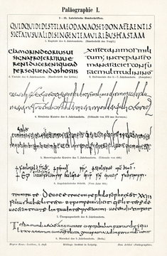 Palaeography I (from Meyers Lexikon, 1896, 13/420/421)