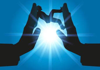 stress - travail - concept - résistance - entreprise, écraser - résister - comprimer - menace - burn out