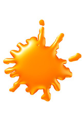 orange ink splat