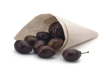 plums isolated on the white background