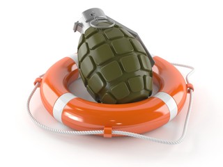 Hand grenade with life buoy