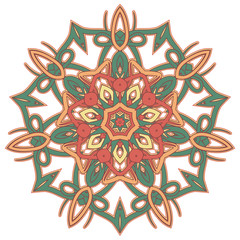 Aribic Colorful Mandala. Ethnic tribal ornaments