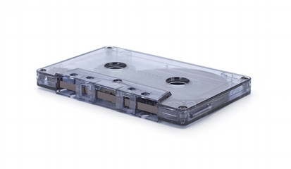 Cassette tape on white background