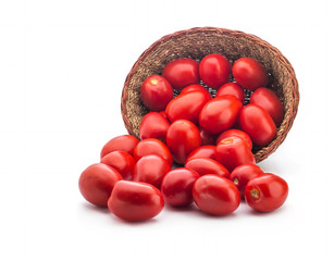 Basket with tomatoes