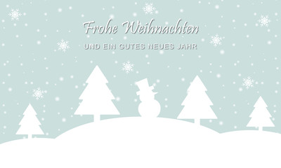 Weihnachten - Zauberhafter Winterwald (Grün/Weiß)