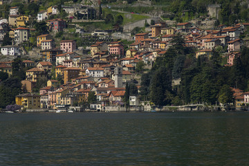 Fototapeta na wymiar Lake Como; Carate Urio, on the left lakeside