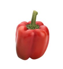 Sweet red pepper isolated on white background