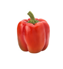 Sweet red pepper isolated on white background