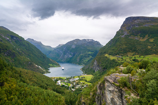 View of Geiranger fjord, Norway © Michael Mulkens