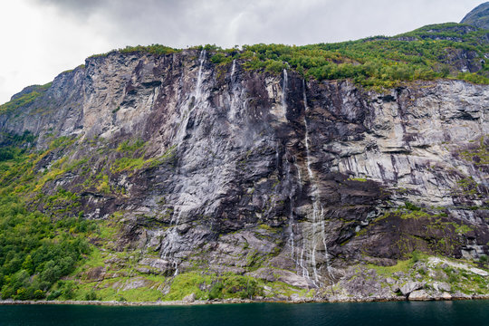 Seven Sisters Waterfall in Geirangerfjord
