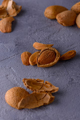 Almonds nuts on a table