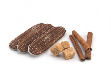 Cookies on a white background