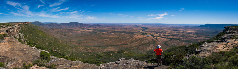 Stunning view over the escarpment near Nieuwoudtville, South Africa, while hiking
