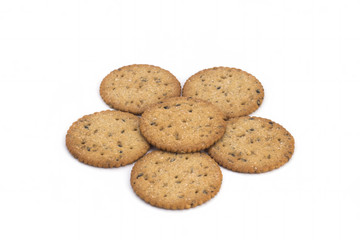 Diabetic cookies on a white background