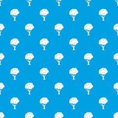 Tree pattern seamless blue