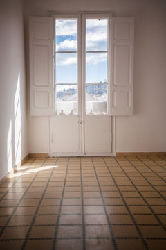 Serenity in a empty white room