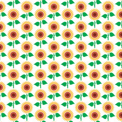 background pattern with sunflower