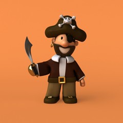 Fun pirate - 3D illustration
