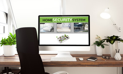 Computer home security system window