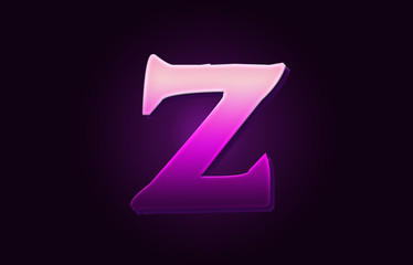 letter Z alphabet 3d text logo icon design