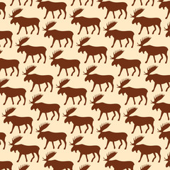 background pattern with moose 