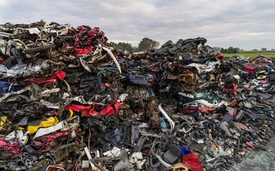 Old rusty corroded car parts