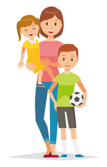 Family Illustration - Mother and Child Family