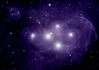 Fototapeta premium galaxy in a free space